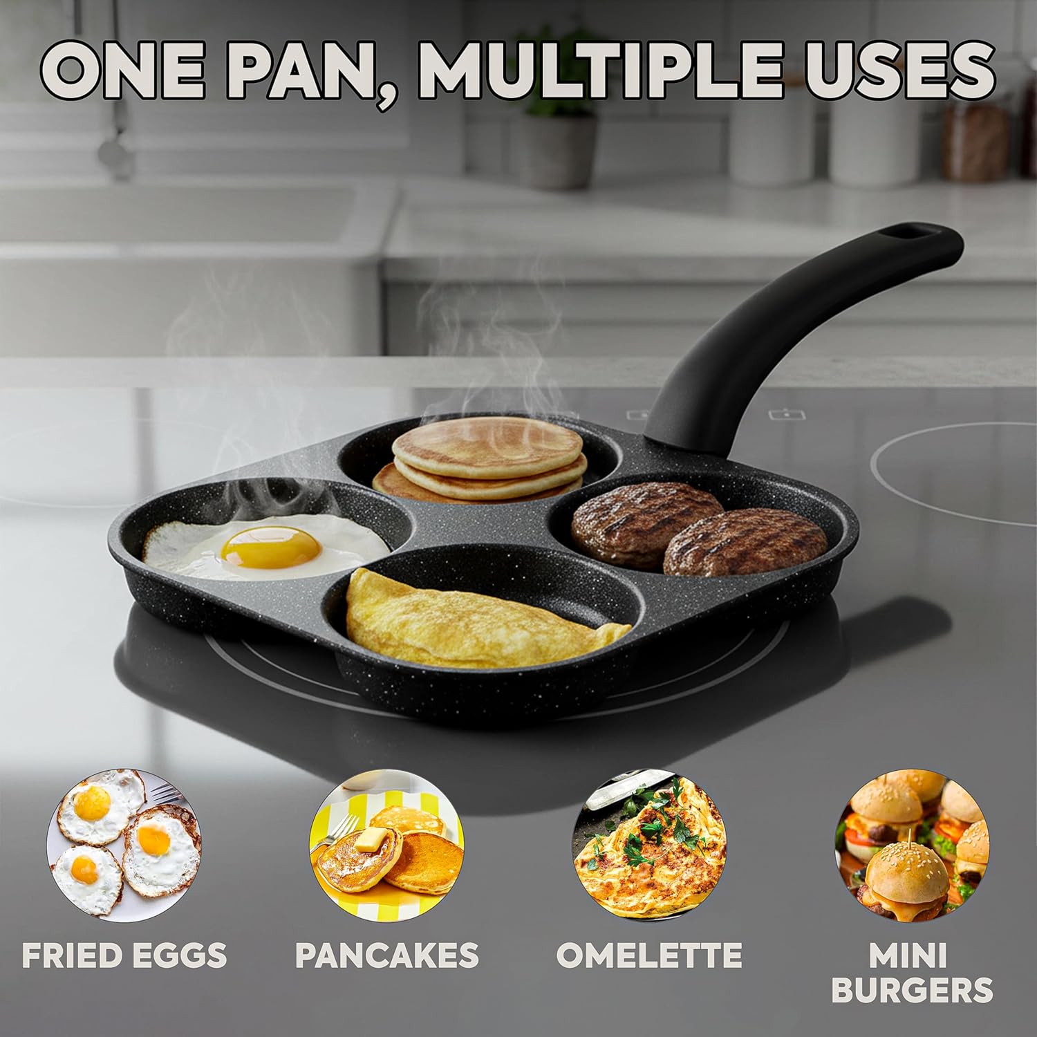 Patelnia do smażenia jajek, ni – Egg Waffle Pan recenzja i cena